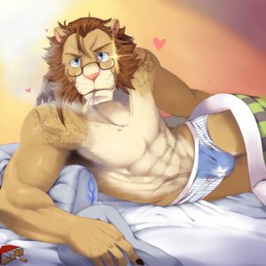 Rating: Questionable Score: 0 Tags: 1:1 abs anthro bed bedding biceps big_muscles biped blanket blue_briefs blue_clothing blue_eyes blue_underwear briefs brown_body brown_fur bulge cigarette claws clothed clothing e621 eyewear felid fur furniture glasses heart_symbol hi_res lion looking_at_viewer lying male mammal muscular muscular_anthro muscular_male on_side pantherine pattern_briefs pecs pillow pose print_briefs print_clothing print_underwear smoke smoking solo star striped_briefs tattoo topless two_tone_briefs undertaker underwear white_body white_briefs white_clothing white_fur white_underwear User: bunchy7s