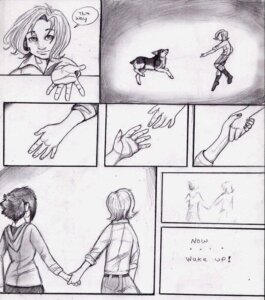 Rating: Questionable Score: 0 Tags: canid canine canis comic dialogue e621 english_text female feral greyscale male mammal monochrome natsumewolf quadruped rikku simple_background text toboe_(wolf's_rain) white_background wolf wolf's_rain wolf's_rain_next_generation User: bunchy7s