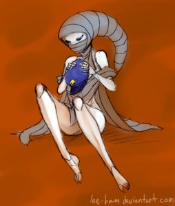 Rating: Questionable Score: 0 Tags: 2010 alien alien_humanoid artist_name carapace carapacian clothing e621 female full-length_portrait hat headgear headwear homestuck humanoid lee-ham ms_paint_adventures not_furry peregrine_mendicant portrait simple_background solo text url white_body User: bunchy7s
