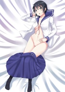 Rating: Explicit Score: 0 Tags: 1girls black_eyes black_hair female kaeru_no_ashi lying navel on_back original pointy_chin rule34 school_uniform serafuku short_hair skirt solo straight_hair uncensored User: bunchy7s