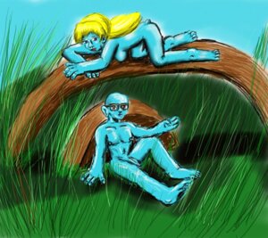 Rating: Explicit Score: 0 Tags: 1boy 1girls all_fours bald big_penis blonde_hair blue_skin brainy_smurf completely_nude erect_nipples female flaccid flaccid_penis glasses grass looking_at_viewer male nipples nude pecs penis rule34 shizuru-minamino sitting smurfette tagme the_smurfs User: bunchy7s