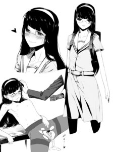Rating: Explicit Score: 0 Tags: blush cum cum_inside female flat_chest glasses hairband highres long_hair original pantyhose rule34 school_uniform serafuku topless torn_pantyhose User: bunchy7s