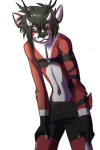 Rating: Safe Score: 0 Tags: 2:3 5_fingers anthro antlers black_body black_fur black_hair boxer_briefs brown_body brown_eyes brown_fur casparr clothed clothing deer e621 fingers front_view fur gloves_(marking) hair hand_on_leg horn looking_at_viewer male mammal markings navel short_hair simple_background solo topless underwear white_background white_body white_fur yellow_sclera User: bunchy7s