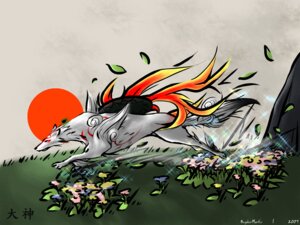 Rating: Safe Score: 0 Tags: 2007 4:3 amaterasu_(okami) angelus-mortis canid canine canis capcom clover_studio deity detailed_background e621 female feral fur mammal okami_(capcom) outside solo sun tail toony wallpaper white_body white_fur wolf User: bunchy7s