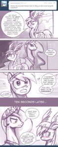 Rating: Safe Score: 0 Tags: ask_blog ask_princess_molestia blush comic crown dialogue duo e621 english_text equid equine fan_character feathered_wings feathers female female/female feral friendship_is_magic greeting hair hasbro headgear hi_res horn john_joseco long_hair mammal monochrome my_little_pony mythological_creature mythological_equine mythology open_mouth pegasus princess_celestia_(mlp) princess_molestia rainbow_dash_(mlp) tail text tiara tumblr winged_unicorn wings User: bunchy7s