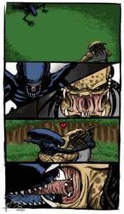 Rating: Questionable Score: 0 Tags: 2012 alien alien_(franchise) alien_vs._predator_(franchise) ambiguous_gender animated animated_gif crawling detailed_background duo e621 eyeless forest grass heart_symbol humanoid kissing leaf male monster monstrous_humanoid outside plant predator_(franchise) short_playtime shrub signature text tree unknown_artist xenomorph yautja User: bunchy7s