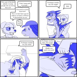 Rating: Questionable Score: 0 Tags: 1:1 absurd_res anthro canid canine canis comic dialogue domestic_dog duo e621 english_text eyewear glasses growth hi_res immelmann_(character) male mammal muscle_growth nx-42 sands scalie text toilet wedgie User: bunchy7s