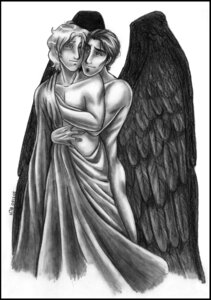 Rating: Explicit Score: 0 Tags: 2boys angel_wings anthony_j_crowley aziraphale behind black_hair black_wings clothed clothing dark_hair dark_wings feathered_wings gay good_omens halo_bender hjbender light_hair male male/male male_focus male_only melanthe naked quantum_witch rule34 semi-clothed semi_clothed tagme white_hair wings yaoi User: bunchy7s