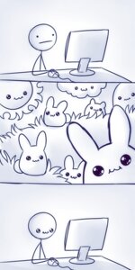 Rating: Safe Score: 0 Tags: 1:2 :3 ambiguous_gender cloud comic computer e621 electronics feral grass group human kawiku lagomorph leporid mammal monochrome plant rabbit stick_figure sun the_truth User: bunchy7s