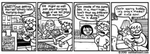 Rating: Safe Score: 0 Tags: 2010 black_and_white canid canine canis comic dialogue domestic_dog e621 eat_that_toast english_text eyewear female glasses human male mammal matt_czap monochrome newspaper street text User: bunchy7s