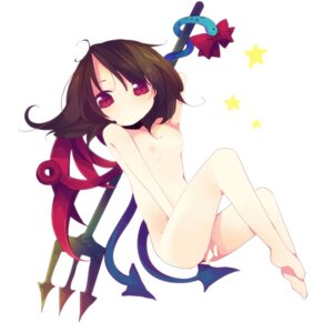 Rating: Questionable Score: 0 Tags: 1girls :/ ana_(artist) ana_(rznuscrf) barefoot between_legs breasts brown_hair covering covering_crotch female hand_between_legs highres nipples no_nose nude nue_houjuu polearm red_eyes rule34 snake solo star touhou trident weapon wings User: bunchy7s