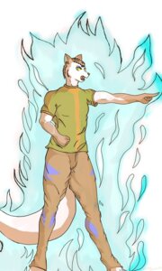 Rating: Safe Score: 0 Tags: 3:5 >:( batlle blue_fire colored_fire e621 fire hi_res male scared solo tail unknown_artist User: bunchy7s