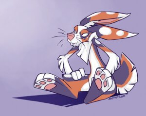 Rating: Safe Score: 0 Tags: anthro biped conditional_dnp e621 feet grumpy hindpaw lagomorph leporid male mammal paws rabbit sefeiren sitting solo spots tail whiskers User: bunchy7s