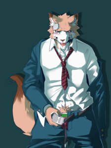 Rating: Questionable Score: 0 Tags: 3:4 accessory anthro bandage blush bodily_fluids canid canine clothed clothing drooling e621 fox hi_res kenn male mammal muscular muscular_anthro muscular_male necktie pubes saliva solo suit sweat tail undressing User: bunchy7s