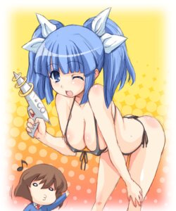 Rating: Questionable Score: 0 Tags: bent_over bikini blue_eyes blue_hair breasts brown_hair cleavage erect_nipples female fountain's_square front-tie_top hagiya_masakage hair_ribbon ichijou large_breasts micro_bikini musical_note nipples o3o o_o pani_poni_dash! polka_dot ray_gun ribbon rule34 side-tie_bikini suzuki_sayaka swimsuit thong_bikini tied_hair twintails weapon wink User: bunchy7s