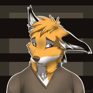 Rating: Safe Score: 0 Tags: 1:1 abstract_background anthro black_body black_fur brown_clothing brown_shirt brown_topwear canid canine clothed clothing digital_media_(artwork) e621 evals fox fur gorsha_pendragon grey_eyes hair keidran male mammal mike_(twokinds) one_ear_up pivoted_ears red_fox shaded shirt short_hair simple_background solo topwear true_fox twokinds watermark white_body white_fur yellow_body yellow_fur User: bunchy7s
