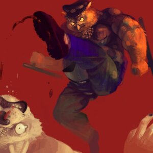Rating: Explicit Score: 0 Tags: 1:1 2009 anthro avian battle beak bird blood bodily_fluids boots clothing duo e621 footwear male motogen muscular owl shoes User: bunchy7s