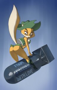 Rating: Questionable Score: 0 Tags: absurd_res anthro bomb boots breasts butt canid canine chochi clothing dr._strangelove_or:_how_i_learned_to_stop_worrying_and_love_the_bomb e621 explosives eyewear female footwear fox glasses hat headgear headwear hi_res high_heeled_boots high_heels lt._fox_vixen mammal north_korea nuke on_explosive sek_studio shoes solo squirrel_and_hedgehog united_states_of_america western User: bunchy7s