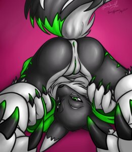 Rating: Explicit Score: 0 Tags: acidrenamon alternate_color anthro anus bandai_namco black_body black_fur bottomless butt canid canine clothed clothing digimon digimon_(species) digital_media_(artwork) e621 fan_character feet female forceswerwolf fur genitals green_anus green_clothing green_eyes green_topwear green_vulva grey_vulva hi_res hindpaw hybrid looking_through looking_through_legs mammal paws rena_ayama renamon shirt solo tail topwear upside_down vulva white_body white_fur User: bunchy7s