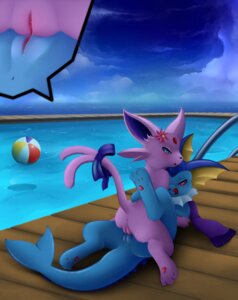 Rating: Explicit Score: 0 Tags: accessory anus blush bow_(feature) bow_accessory bow_ribbon butt cloud duo e621 eeveelution espeon espyria feet female female/female feral flower furgonomics generation_1_pokemon generation_2_pokemon genitals hi_res meraence nintendo outside pawpads paws plant pokemon pokemon_(species) ribbons scarf sex sky soles swimming_pool tail tail_accessory tail_bow tail_ribbon takara toes tongue tongue_out tribadism vaginal vaporeon vulva water User: bunchy7s