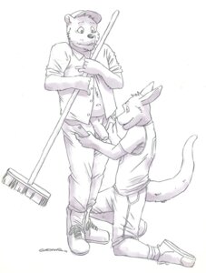 Rating: Explicit Score: 0 Tags: 2006 adolescent age_difference anthro anthro_on_anthro artdecade bear bottomwear broom cleaning_tool clothed clothing duo e621 ears_back ears_down footwear foreskin genitals greyscale half-erect hat headgear headwear holding_broom holding_cleaning_tool holding_object humanoid_genitalia humanoid_penis janitor kangaroo looking_at_another looking_at_genitalia looking_at_penis looking_down macropod male male/male mammal marsupial monochrome navel open_bottomwear open_clothing open_pants open_shirt open_topwear pants penis penis_in_face penis_poking_out pivoted_ears shirt shoes student tail topwear trepidation unprofessional_behavior young young_anthro young_male User: bunchy7s