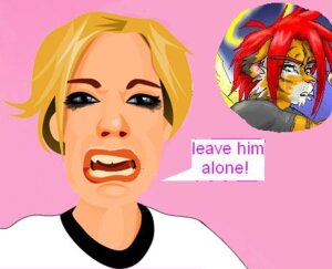 Rating: Safe Score: 0 Tags: anthro blonde_hair chris_crocker digital_media_(artwork) drama duo e621 felid grandfathered_content hair human human_focus leave_britney_alone low_res male mammal not_furry_focus parody red_hair solo_focus zenthetiger User: bunchy7s