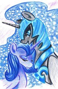 Rating: Safe Score: 0 Tags: armor black_body black_feathers blue_body blue_eyes blue_feathers blue_hair duo e621 equid equine feathered_wings feathers female feral friendship_is_magic hair hasbro hi_res horn long_hair mammal misschang my_little_pony mythological_creature mythological_equine mythology nightmare_moon_(mlp) princess_luna_(mlp) pupils slit_pupils traditional_media_(artwork) winged_unicorn wings User: bunchy7s