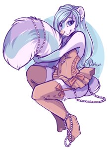 Rating: Safe Score: 0 Tags: 2012 alternative_fashion anthro beads blue_eyes blue_hair bodice bottomwear clothing corset dancewear dress e621 ero_lolita female frilly gem hair hime_lolita j-fashion legwear lingerie lolita_(fashion) looking_at_viewer mammal mephitid minettefraise neeka pearl_(gem) ribbons seductive shy skirt skunk solo stockings tail topwear tutu User: bunchy7s