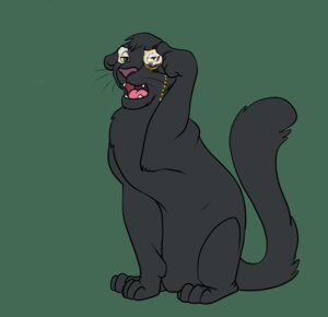 Rating: Safe Score: 0 Tags: ambiguous_gender black_body black_fur e621 eyewear fangs felid feral fur green_background holding_eyewear holding_object knon looking_at_viewer mammal melanistic monocle open_mouth pantherine pink_tongue purple_nose shads simple_background sitting solo tail teal_eyes teeth the_shadow_of_light tongue whiskers User: bunchy7s
