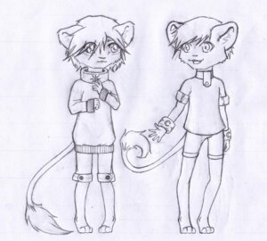 Rating: Safe Score: 0 Tags: 3_toes 5_fingers anthro barefoot bottomwear bracelet brother_(lore) clothed clothing daviloth duo e621 feet felid fingers fully_clothed fur hair humanoid_hands jewelry leonirikuz lion looking_aside male mammal monochrome open_mouth pantherine shirt short_hair shorts sibling_(lore) simple_background standing sweater tail tail_tuft toes topwear tuft white_background young young_anthro User: bunchy7s