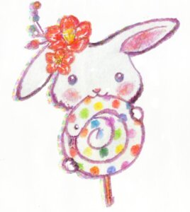Rating: Safe Score: 0 Tags: :3 accessory ambiguous_gender blue_eyes blush blush_stickers candy colorful_theme dessert e621 eating feral floppy_ears flower flower_in_hair food forked_tongue hair hair_accessory lagomorph leporid lollipop looking_at_viewer maina_(infinity) mammal mouth_hold plant rabbit reptile scalie scan simple_background smile snake solo spots tongue tongue_out traditional_media_(artwork) white_background white_body User: bunchy7s