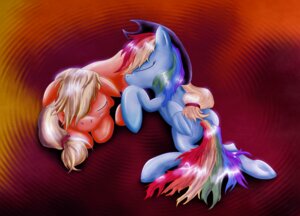 Rating: Safe Score: 0 Tags: 2012 abstract_background applejack_(mlp) blonde_hair blue_body blue_feathers blue_fur clothing duo e621 earth_pony equid equine eyes_closed feathered_wings feathers female female/female feral friendship_is_magic fur hair hasbro hat headgear headwear hi_res horse leyanor lying mammal multicolored_hair my_little_pony mythological_creature mythological_equine mythology on_side orange_body orange_fur pegasus pony quadruped rainbow_dash_(mlp) rainbow_hair simple_background sleeping tail wings User: bunchy7s