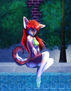 Rating: Safe Score: 0 Tags: anthro bikini biped breasts canid canine canis clothed clothing domestic_dog e621 female green_eyes hair looking_at_viewer mammal pacmancorp red_hair sitting skimpy smile solo soriana swimming_pool swimwear tail tight_clothing two-piece_swimsuit water User: bunchy7s