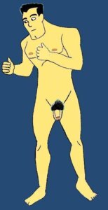 Rating: Explicit Score: 0 Tags: average_sized_penis black_hair blue_background captain_hero cleft_chin drawn_together flaccid full-length_portrait large_chin looking_to_the_side male male_only nude penis rule34 superhero tagme yellow_skin User: bunchy7s