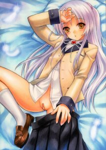 Rating: Explicit Score: 0 Tags: 1girls 2d angel_beats! bandaid bandaid_on_pussy bed blazer blush bottomless brown_loafers female female_only footwear knee_socks kneehighs kneesocks kotomix leg_lift leg_raise loafers long_hair lying lying_on_bed no_panties on_back open_mouth partially_visible_vulva pointy_chin pussy ribbon rule34 school_uniform silver_hair skirt socks solo tachibana_kanade uncensored undressing white_socks yellow_eyes User: bunchy7s