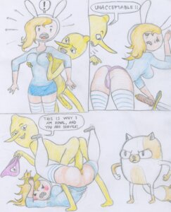 Rating: Explicit Score: 0 Tags: adventure_time cake_the_cat comic earl_lemongrab female fionna_the_human_girl rule34 tagme thighhighs User: bunchy7s
