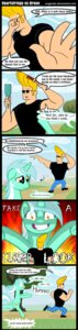 Rating: Safe Score: 0 Tags: absurd_res angerelic blonde_hair bonbon_(mlp) bottomwear cartoon_network clothing comic crossover cutie_mark denim denim_bottomwear denim_clothing dialogue e621 earth_pony english_text equid equine eyewear female feral friendship_is_magic hair hasbro hi_res horn horse human jeans johnny_bravo johnny_bravo_(series) lol_comments long_image lyra_heartstrings_(mlp) male mammal my_little_pony mythological_creature mythological_equine mythology pants pony rape_face running shirt simple_background sunglasses tail tall_image text topwear unicorn url User: bunchy7s