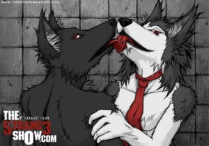 Rating: Questionable Score: 0 Tags: 2005 accessory anthro bathroom canid canine canis domestic_dog duo e621 ear_tuft female french_kissing fur husky inner_ear_fluff kissing looking_at_viewer male male/female mammal nagatsuki necktie nordic_sled_dog red_eyes spitz the_strange_show tongue tuft wolf User: bunchy7s