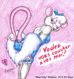 Rating: Questionable Score: 0 Tags: 2010 accessory anthro armwear bent_over blue_eyes blush bow_(feature) bow_accessory bow_ribbon breasts butt butt_heart centered_hair_bow clothed clothing dialogue disney e621 ek_goya elbow_gloves eyelashes eyeshadow female french_text fur garter gloves hair_accessory hair_bow hair_ribbon handwear heart_symbol house_mouse inviting looking_back makeup mammal miss_kitty_mouse mouse murid murine presenting presenting_hindquarters raised_tail ribbons rodent seductive skimpy solo tail text the_great_mouse_detective translated white_body white_fur User: bunchy7s