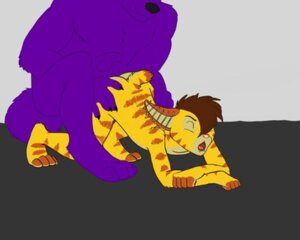Rating: Explicit Score: 0 Tags: 5:4 all_fours anthro ass_up athletic brown_hair butt canid canine canis doggystyle dominant duo e621 eyes_closed from_behind_position fur hair larger_dom larger_male lombax low_res male male/male mammal nude open_mouth purple_body purple_fur ratchet_and_clank sekotta sex simple_background size_difference smaller_male sony_corporation sony_interactive_entertainment stripes tail unknown_artist wolf yellow_body yellow_fur User: bunchy7s