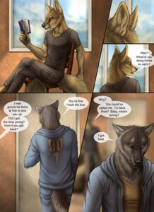 Rating: Safe Score: 0 Tags: 2012 anthro barefoot black_nose blue_bottomwear blue_clothing blue_eyes blue_jacket blue_pants blue_topwear book bottomwear brown_nose canid canine canis chair clothed clothing comic concern crossed_legs depth_of_field dialogue drama duo e621 ear_piercing ears_back english_text feet fennec_fox fox fully_clothed furniture grey_bottomwear grey_clothing grey_pants grey_shirt grey_topwear holding_book holding_object inside jacket male male/male mammal marcus_(rukis) multiple_scenes open_mouth pants piercing pivoted_ears reading reis rukis sad shirt sitting speech_bubble tail tan_clothing tan_shirt tan_topwear text topwear true_fox wolf yellow_eyes User: bunchy7s
