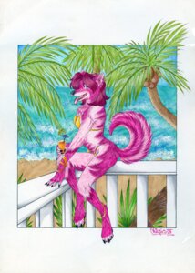 Rating: Safe Score: 0 Tags: 2006 anthro balcony beach beverage bikini canid canine canis clothed clothing cloud detailed_background domestic_dog e621 female food fur mammal miysis outside pink_body pink_fur seaside skimpy sky solo swimwear tail tight_clothing tropical two-piece_swimsuit User: bunchy7s