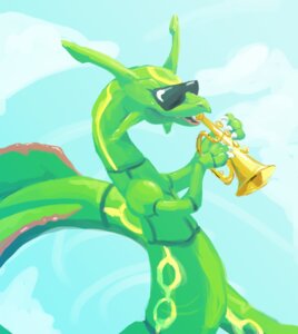 Rating: Safe Score: 0 Tags: 2014 ambiguous_gender asian_mythology bedupolker brass_instrument dragon e621 east_asian_mythology eastern_dragon eyewear feral generation_3_pokemon green_body hi_res legendary_pokemon musical_instrument mythological_creature mythological_scalie mythology nintendo outside playing_music pokemon pokemon_(species) rayquaza scalie sky solo sunglasses trumpet wind_instrument User: bunchy7s