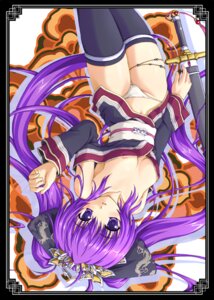 Rating: Explicit Score: 0 Tags: 1girls ahoge areolae black_legwear black_thighhighs blush breasts female female_only frame hair_ribbon human japanese_clothes long_hair lowleg lowleg_panties nipple_slip nipples no_bra no_visible_genitalia off_shoulder panties purple_eyes purple_hair ribbon ribbons rule34 scabbard sheathed_sword solo sword thighhighs tied_hair toony twintails underwear upside-down very_long_hair wakou_tensui weapon white_panties User: bunchy7s