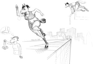 Rating: Safe Score: 0 Tags: anthro bottomwear bra city clothed clothing e621 equid equine female group hooves horse humor jumping lima_(siyah) mammal midriff monochrome navel outside pun running shorts siyah sketch solo_focus sports_bra underwear unguligrade User: bunchy7s
