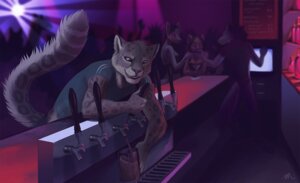 Rating: Safe Score: 0 Tags: anthro bar canid canine canis clothed clothing e621 felid female group holding_object inside male mammal neeedle nightclub pantherine snow_leopard solo_focus wolf User: bunchy7s