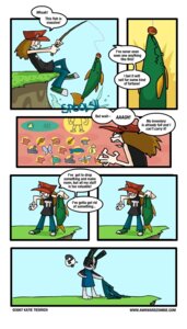 Rating: Safe Score: 0 Tags: animal_crossing anthro aquatic awkwardzombie clothing comic conjoined_speech_bubble dialogue domestic_rabbit dotty_(animal_crossing) duo dutch_rabbit e621 english_text female fish fish_in_midair fishing grandfathered_content hat headgear headwear human humor katie_tiedrich lagomorph leporid linked_speech_bubble male mammal nintendo oryctolagus rabbit species_in_dialogue speech_bubble text User: bunchy7s