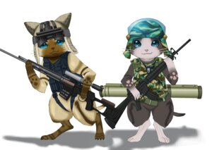 Rating: Safe Score: 0 Tags: :3 ambiguous_gender anthro ar-15 armor assault_rifle barefoot belt blue_eyes capcom clothing combat_helmet crossover dog_tags dragunov_svd duo e621 feet felid felyne fur fur_markings gun headgear helmet hi_res jsc_kalashnikov_concern konami looking_at_viewer lynian m16 mammal markings metal_gear metal_gear_solid_peace_walker midori_tsuki monster_hunter ranged_weapon rifle rocket_launcher scope simple_background sniper_rifle standing stoner_rifle svd topwear unavailable_at_source utility_belt vest weapon whiskers white_background User: bunchy7s