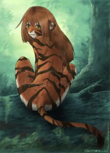 Rating: Safe Score: 0 Tags: 2003 anthro brown_hair detailed_background e621 felid female forest fur green_eyes hair kathleen_morton konekonoarashi log long_hair looking_at_viewer looking_back mammal nature nude orange_body orange_fur outside pantherine plant rear_view solo stripes tail tiger tree watermark wood User: bunchy7s