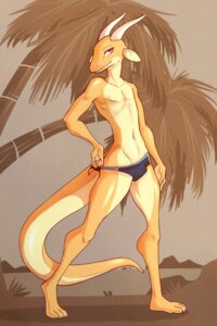 Rating: Questionable Score: 0 Tags: anthro biped bulge caninelove chibitakumi clothing digital_media_(artwork) dragon e621 hi_res horn looking_at_viewer male mythological_creature mythological_scalie mythology outside red_eyes scalie shaded slim solo standing tail underwear yellow_body User: bunchy7s